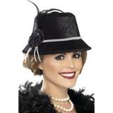 Women Hats Fancy Dress Smiffys 20's Hat Black