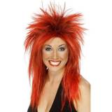 Red Long Wigs Fancy Dress Smiffys Rock Diva Wig Two Tone Red 42241