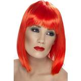 Red Short Wigs Fancy Dress Smiffys Glam Wig Neon Red