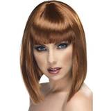 Smiffys Glam Short Wig Brown with Fringe