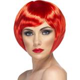 Red Short Wigs Fancy Dress Smiffys Babe Wig Red