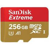 SanDisk Extreme MicroSDXC Class 10 UHS-I U3 V30 A1 100/90MB/s 256GB +Adapter