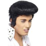 Film & TV Short Wigs Fancy Dress Smiffys Elvis Deluxe Wig Black
