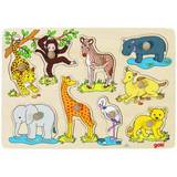 Goki Knob Puzzles Goki Africa Baby Animals 9 Pieces