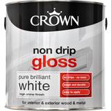 Crown Outdoor Use Paint Crown Non Drip Gloss Metal Paint Brilliant White 2.5L