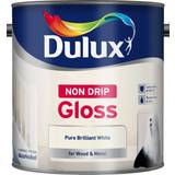 Dulux Non Drip Gloss Metal Paint, Wood Paint White 2.5L