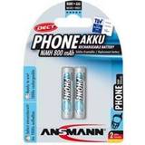 Batteries - Camera Batteries Batteries & Chargers Ansmann NiMH Micro AAA 800mAh MaxE Compatible 2-pack