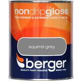 Berger Paint Berger Non Drip Gloss Metal Paint Grey 0.75L