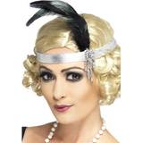 Decades Accessories Fancy Dress Smiffys Silver Satin Charleston Headband