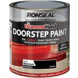 Ronseal Concrete Paint - Satin Ronseal Diamond Hard DoorStep Concrete Paint Black 0.75L