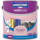 Johnstones Pink Paint Johnstones Washable Matt Ceiling Paint, Wall Paint Pink 2.5L