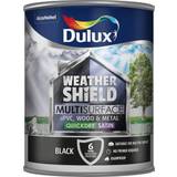 Dulux Black Paint Dulux Weathershield Multisurface Wood Paint, Metal Paint Black 0.75L