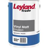 Leyland Trade Vinyl Matt Wall Paint, Ceiling Paint Brilliant White 5L
