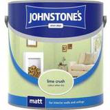 Johnstones Ceiling Paints - Green Johnstones Matt Ceiling Paint, Wall Paint Lime Crush 2.5L
