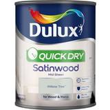 Dulux Green - Wood Paints Dulux Quick Dry Satinwood Wood Paint, Metal Paint Willow Tree 0.75L