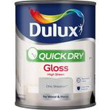 Dulux Grey - Metal Paint - Top Coating Dulux Quick Dry Gloss Wood Paint, Metal Paint Chic Shadow,Urban Obsession 0.75L