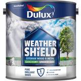 Dulux White Paint Dulux Weathershield Quick Dry Undercoat Exterior Metal Paint, Wood Paint Brilliant White 2.5L