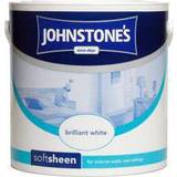 Johnstones Ceiling Paints - White Johnstones Soft Sheen Ceiling Paint, Wall Paint Brilliant White 5L