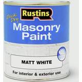 Rustins White Paint Rustins Quick Dry Masonry Concrete Paint White 0.5L