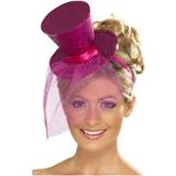 20's Hats Fancy Dress Smiffys Fever Mini Top Hat on Headband Hot Pink