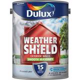Dulux Blue - Outdoor Use Paint Dulux Weathershield Smooth Masonry Wall Paint Frosted Lake 5L