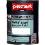 Cement Paint Johnstone's Trade Stormshield Pliolite Based Masonry Finish Cement Paint Brilliant White 5L