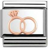 Stainless Steel Charms & Pendants Nomination Composable Classic Link Wedding Rings Charm - Silver/Rose Gold