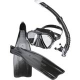 Black Snorkel Sets Cressi Pro Star Bag