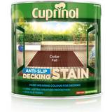 Brown Paint Cuprinol Anti Slip Decking Woodstain Brown 2.5L