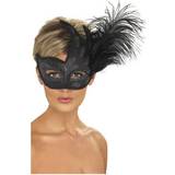 Eye Masks Fancy Dress Smiffys Ornate Colombina Feather Mask