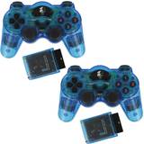 PlayStation 2 Gamepads ZedLabz Wireless RF Double Shock Vibration Controller 2 - Blue