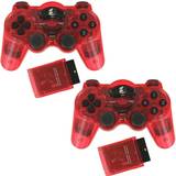 PlayStation 2 Gamepads ZedLabz Wireless RF Double Shock Vibration Controller 2 - Red