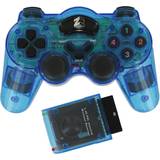 PlayStation 2 Gamepads ZedLabz Wireless RF Double Shock Vibration Controller - Blue