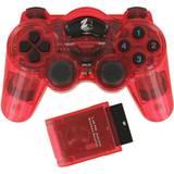 PlayStation 2 Game Controllers ZedLabz Wireless RF Double Shock Vibration Controller - Red