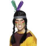 Green Accessories Fancy Dress Smiffys Native American Inspired Feathered Headband Multi-Coloured