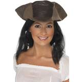 Pirates Hats Fancy Dress Smiffys Leather Look Pirate Hat