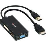 Lindy HDMI/USB A-DisplayPort/DVI/VGA M-F 0.2m
