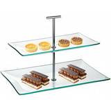 Transparent Serving Platters & Trays Utopia Aura 2 Tier Cake Stand
