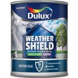 Dulux Blue - Top Coating Paint Dulux Weathershield Quick Dry Exterior Metal Paint, Wood Paint Blue 0.75L