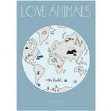 OYOY Interior Decorating OYOY Love Animals The World Poster 19.7x27.6"