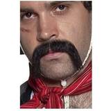 North America Accessories Fancy Dress Smiffys Authentic Western Mexican Handlebar Moustache Black