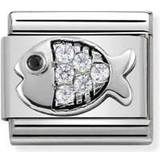 Nomination Composable Classic Fish Link Charm - Silver/White