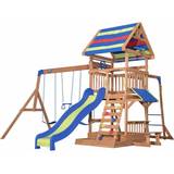 Jungle Gyms - Playhouse Tower Playground Backyard Discovery Northbrook Wooden Swing Set