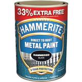 Hammerite Direct To Rust Hammered Metal Paint Black 0.75L
