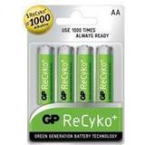 GP Batteries Batteries - Rechargeable Standard Batteries Batteries & Chargers GP Batteries ReCyko+ Batterier AA 4-Pack