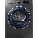 Front - Stainless Steel Tumble Dryers Samsung DV90M50003X/EU Stainless Steel