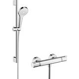 G 1/2 Shower Sets Hansgrohe Croma Select S Vario Ecostat (27013400) Chrome, White