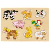 Goki Knob Puzzles Goki Farm Animals 8 Pieces