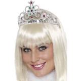 Crowns & Tiaras Fancy Dress Smiffys Flower Jewelled Tiara Silver