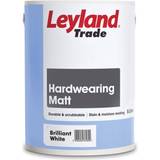 Leyland Trade Hardwearing Matt Wall Paint, Ceiling Paint Brilliant White 5L